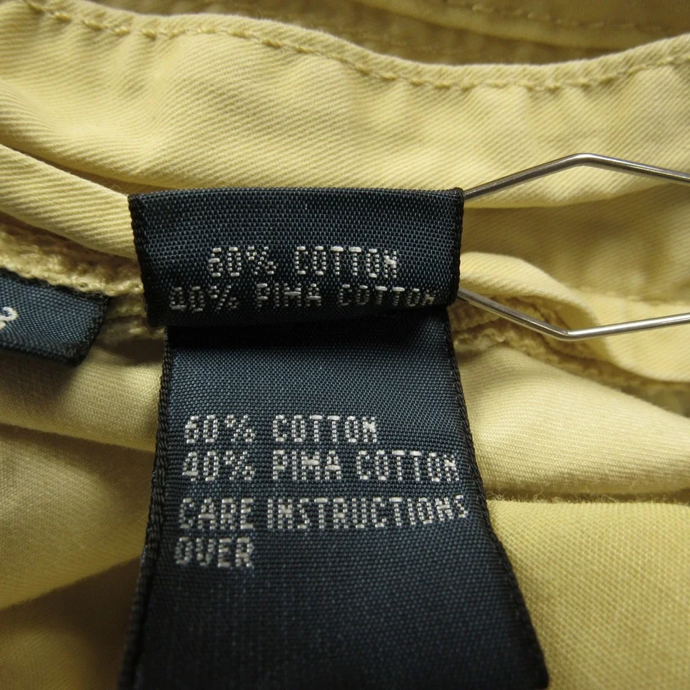 Polo Ralph Lauren Shorts Mens 35x9 Yellow Pima Cotton Sporting Club Chino Preppy